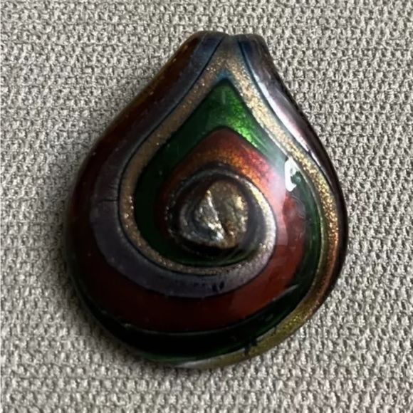 Murano Inspired Glass Pendants (lot of 4) Multicolored, Beautiful Condition - Picture 3 of 6